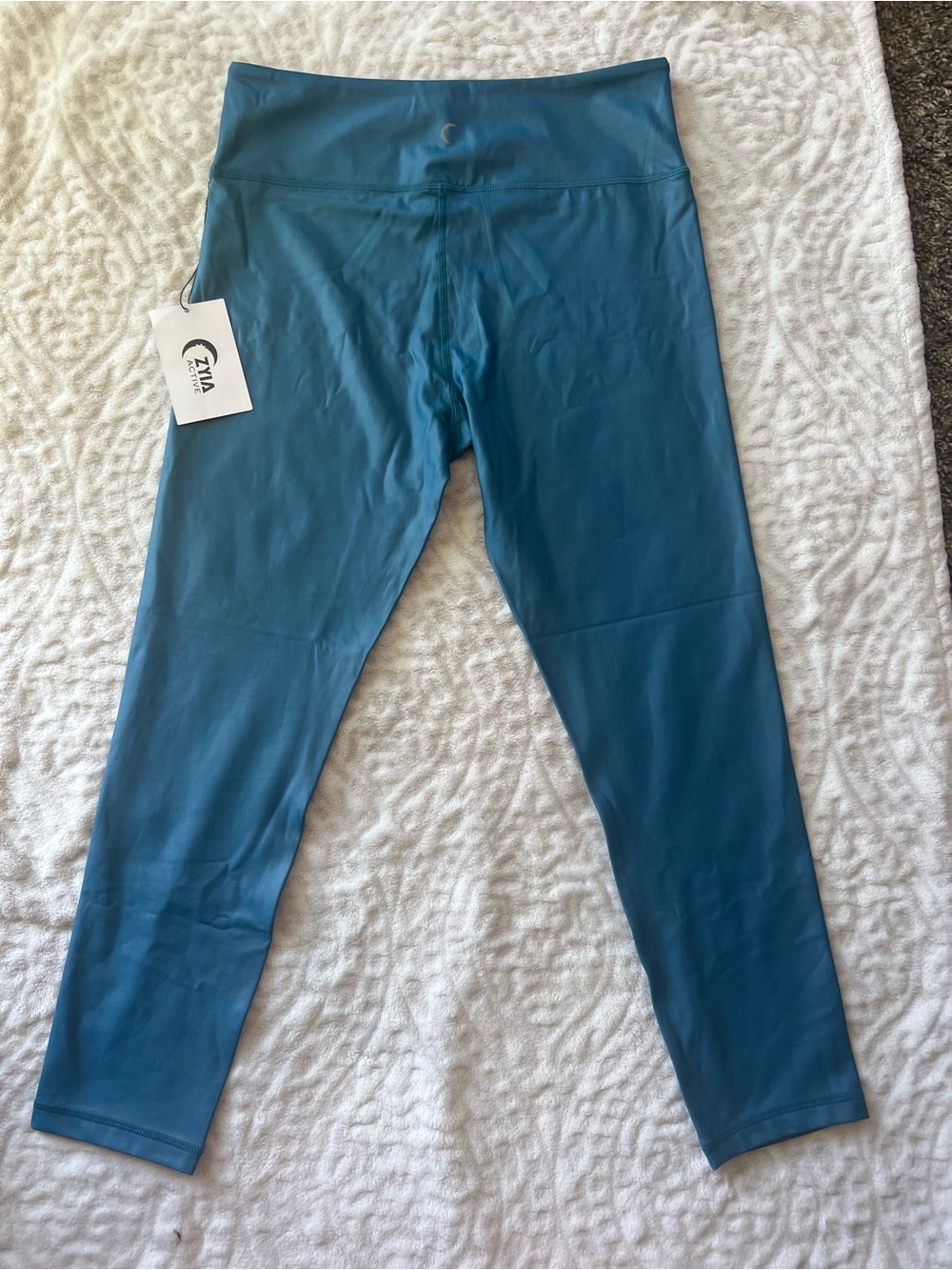NWT Zyia Metallic Ocean Light n Tight High-Waist 7/8 Active Leggings |Size 14-16 - Picture 9 of 9